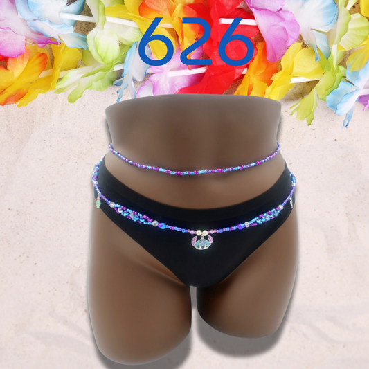 Purple Waist Beads | Belly Beads | Zhitz Art